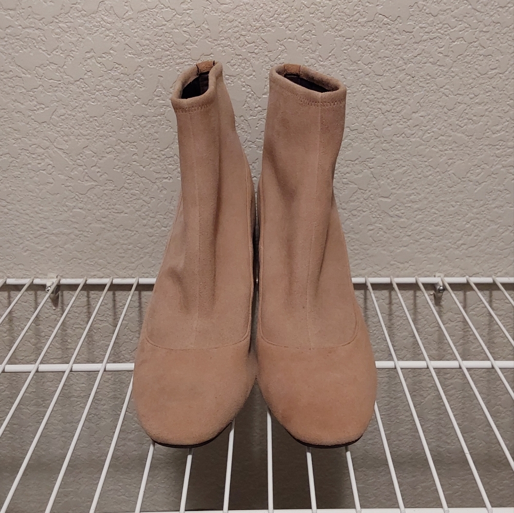 Cole Haan suede booties in light pink